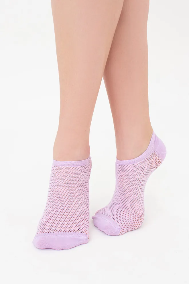 Шкарпетки жіночі невидимі з ажурним малюнком спортивні WS1 AIR PA 002 Giulia (orchid bloom), фіолетовий