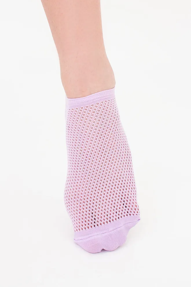 Шкарпетки жіночі невидимі з ажурним малюнком спортивні WS1 AIR PA 002 Giulia (orchid bloom), фіолетовий
