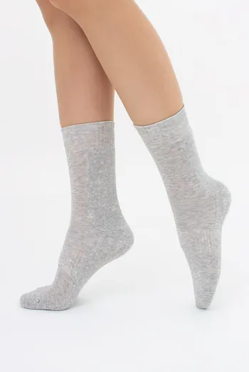 Носки женские спортивные WS3 TERRY SPORT 006 Giulia (silver melange), серый Носки женские спортивные WS3 TERRY SPORT 006 Giulia (silver melange), серый