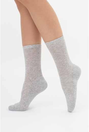 Носки женские теплые WS3 TERRY CLASSIC 003 Giulia (silver melange), серый Носки женские теплые WS3 TERRY CLASSIC 003 Giulia (silver melange), серый