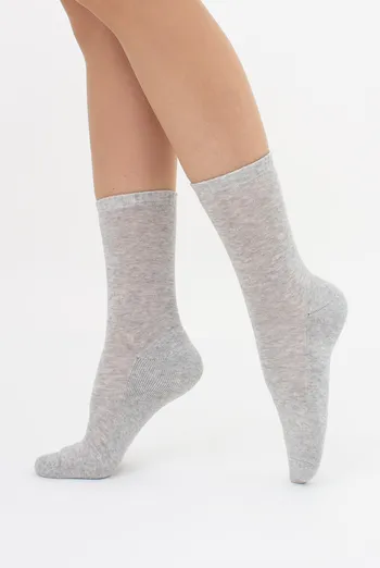 Носки женские теплые WS3 TERRY CLASSIC 003 Giulia (silver melange), серый
