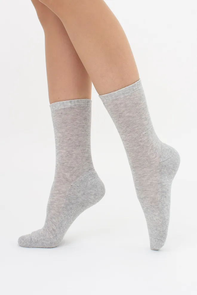 Шкарпетки жіночі теплі WS3 TERRY CLASSIC 003 Giulia (silver melange), сірий