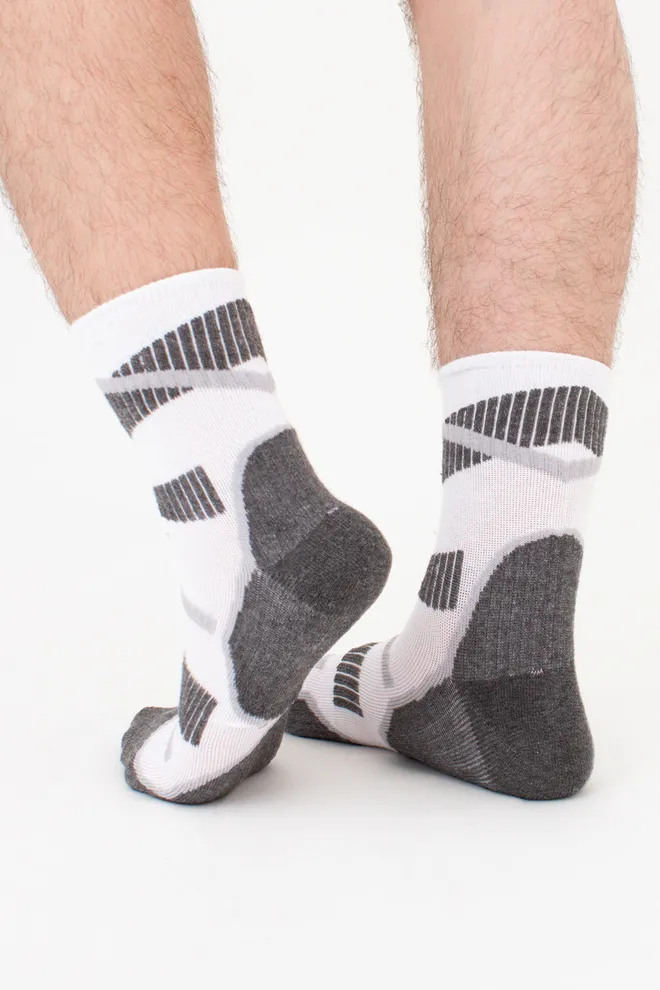 УНІСЕКС трекінгові шкарпетки високі з махровими вставками US3 WORK TREKKING Giulia (white), білий