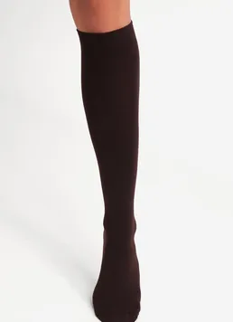 Женские хлопковые гольфы WG1 CLASSIC 2501 Giulia (chocolate), коричневый