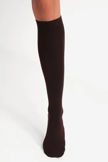 Женские хлопковые гольфы WG1 CLASSIC 2501 Giulia (chocolate), коричневый