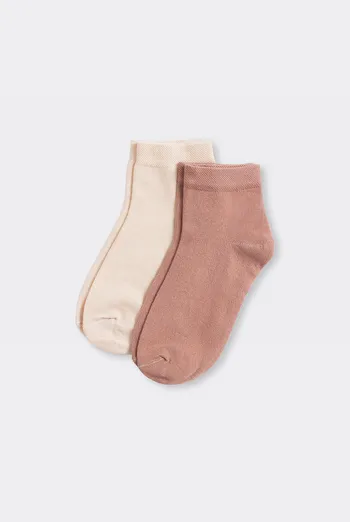 Носки женские короткие 2 пары WS2 CLASSIC Giulia (sand/mocha mousse), бежевый/коричневый Носки женские короткие 2 пары WS2 CLASSIC Giulia (sand/mocha mousse), бежевый/коричневый