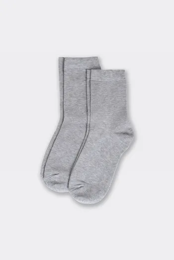 Носки женские классические (2 пары) WS3 CLASSIC Giulia (light grey melange), серый