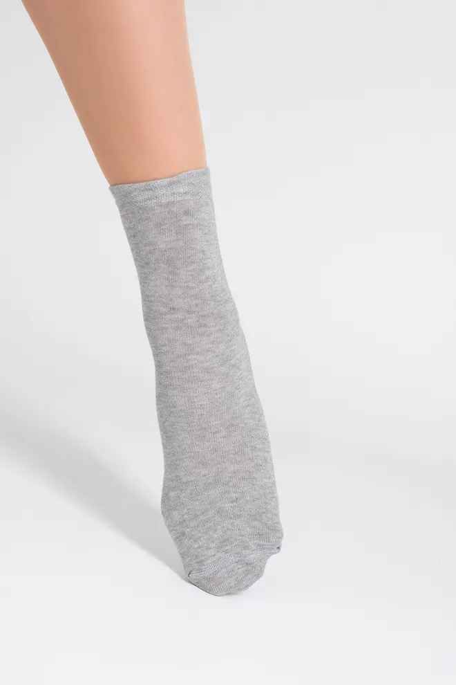 Носки женские классические (2 пары) WS3 CLASSIC Giulia (light grey melange), серый