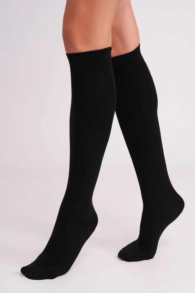 Жіночі бавовняні гольфи WG1 CLASSIC 2501 Giulia (black), чорний