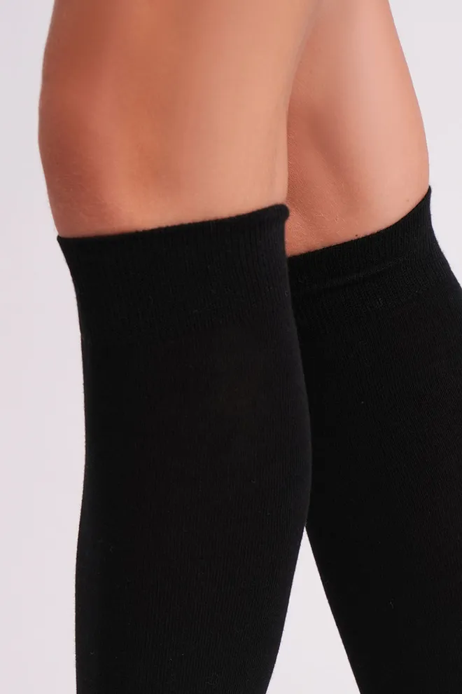 Жіночі бавовняні гольфи WG1 CLASSIC 2501 Giulia (black), чорний