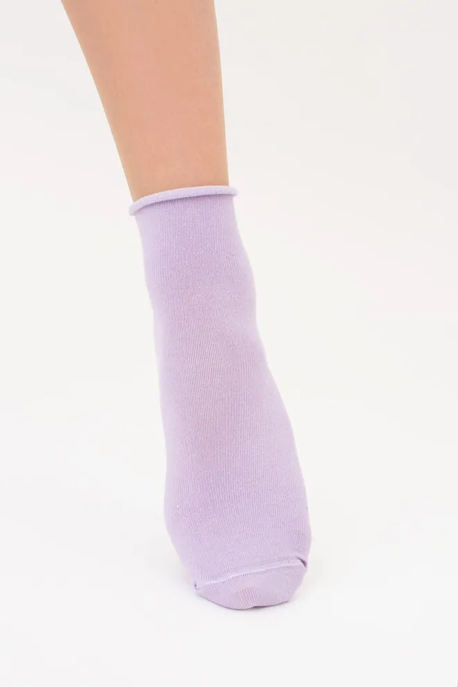 Жіночі шкарпетки класичні без резинки WS2 CLASSIC FREE Giulia (lilac), фіолетовий