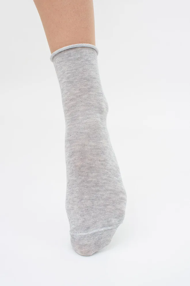 Жіночі шкарпетки класичні без резинки WS2 CLASSIC FREE Giulia (silver melange), сірий