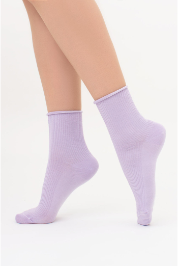 Жіночі шкарпетки в рубчик WS3 FASHION 060 Giulia (lilac), фіолетовий Жіночі шкарпетки в рубчик WS3 FASHION 060 Giulia (lilac), фіолетовий