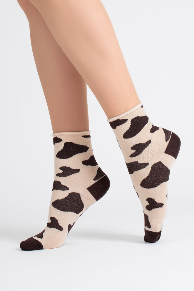 Жіночі анімалістичні шкарпетки WS2 FASHION 2505 Giulia (sand), бежевий