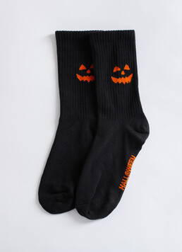Женские носки с улыбкой на Хэллоуин WS3 HALLOWEEN STRONG 2501 Giulia (black), черный