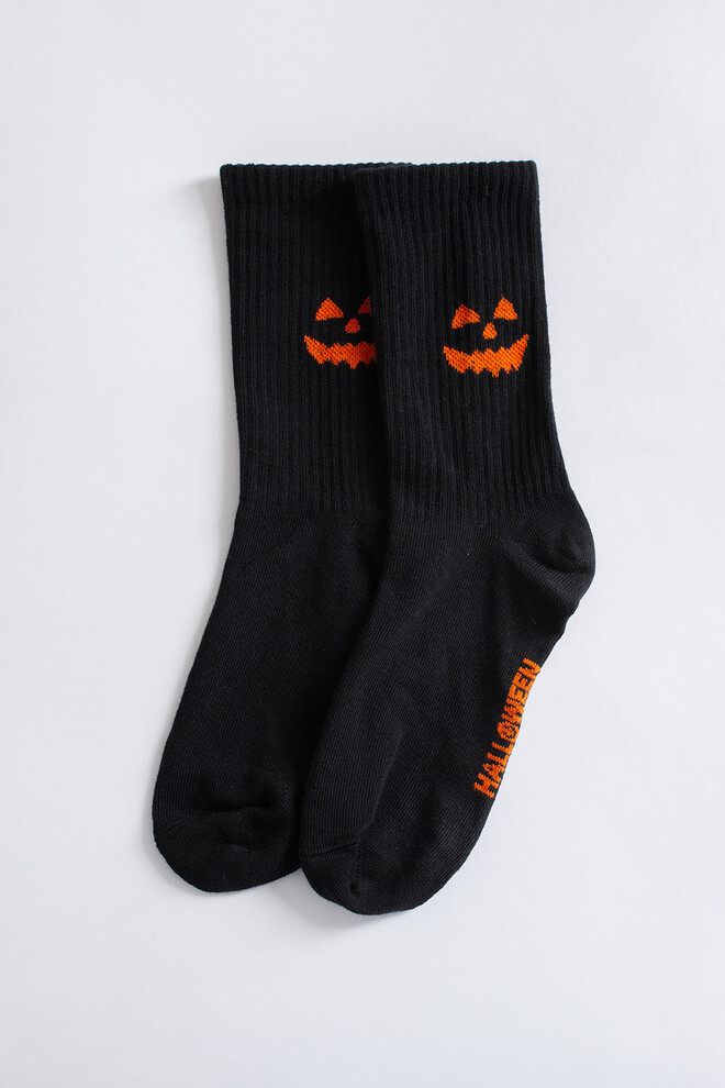 Жіночі шкарпетки з посмішкою на Геловін WS3 HALLOWEEN STRONG 2501 Giulia (black), чорний