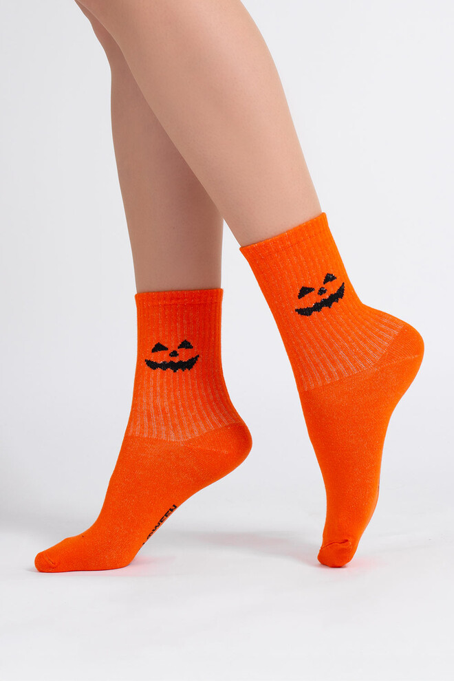 Жіночі шкарпетки з посмішкою на Геловін WS3 HALLOWEEN STRONG 2501 Giulia (orange), помаранчевий
