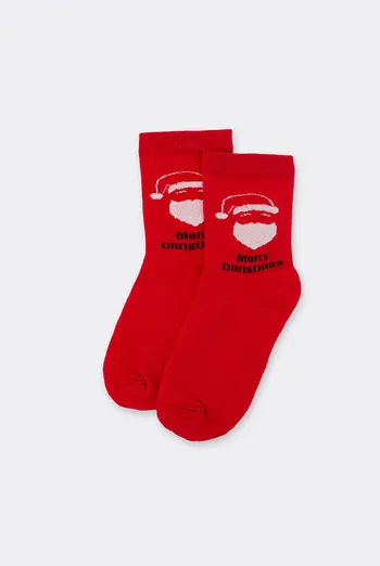 Женские носки новогодние WS3 NEW YEAR 2603 Giulia (red), красный Женские носки новогодние WS3 NEW YEAR 2603 Giulia (red), красный