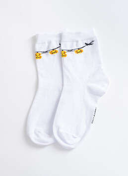 Женские носки с рисунком WS3 HALLOWEEN 2506 Giulia (white), белый