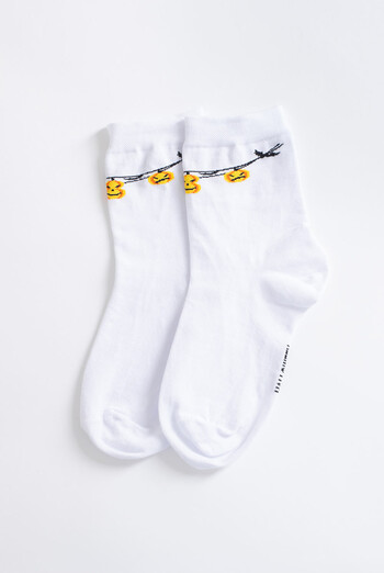 Женские носки с рисунком WS3 HALLOWEEN 2506 Giulia (white), белый