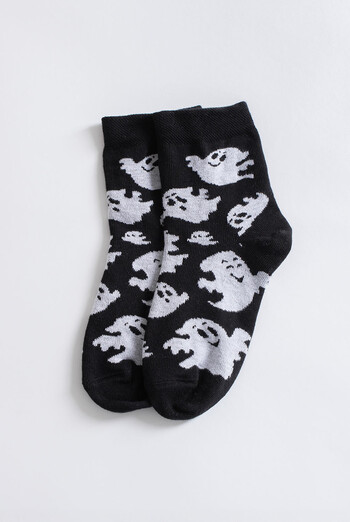 Женские носки с привидениями WS3 HALLOWEEN 2505 Giulia (black), черный
