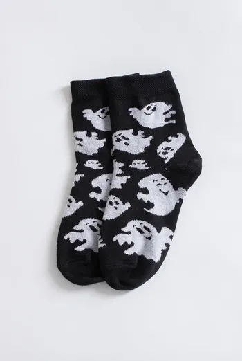 Жіночі шкарпетки з привидами WS3 HALLOWEEN 2505 Giulia (black), чорний