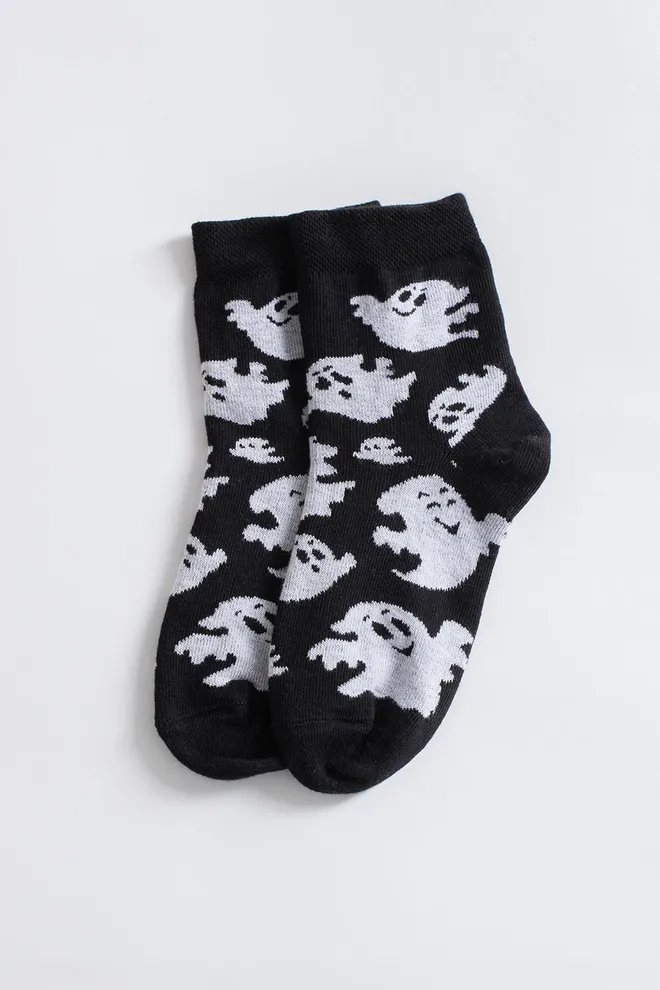 Жіночі шкарпетки з привидами WS3 HALLOWEEN 2505 Giulia (black), чорний