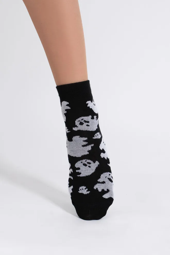 Жіночі шкарпетки з привидами WS3 HALLOWEEN 2505 Giulia (black), чорний