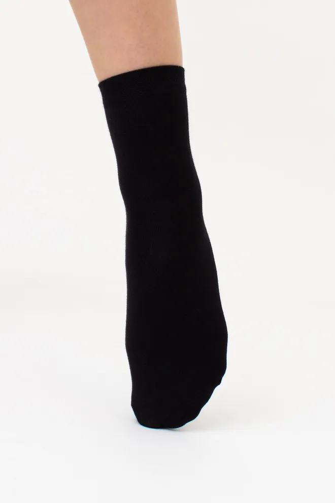 Жіночі високі шкарпетки з бамбука WS3 BAMBOO Giulia (black), чорний