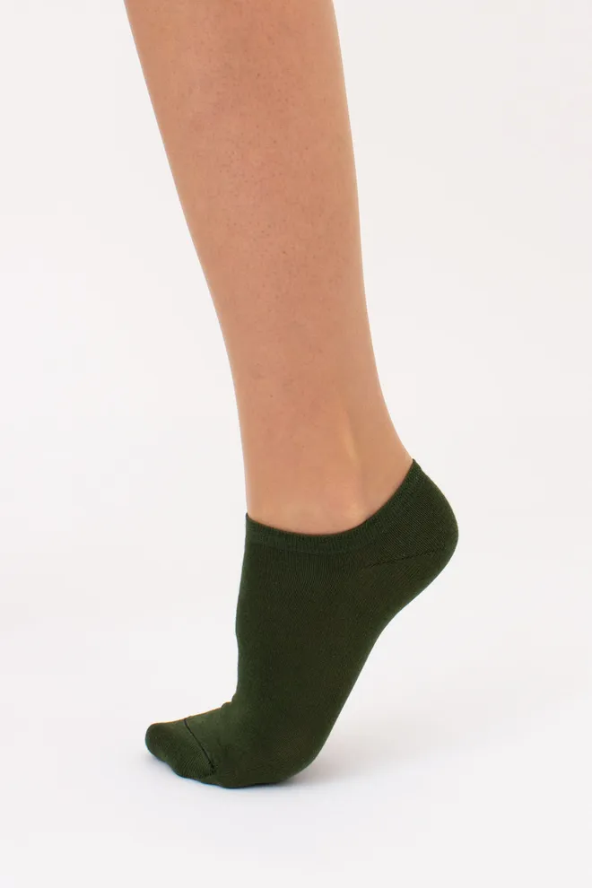 Шкарпетки жіночі короткі Ws1 classic Giulia 2 пари (khaki/ceramite), зелений/помаранчевий