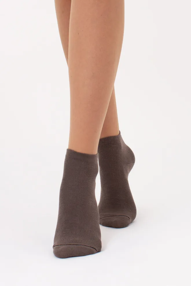 Шкарпетки жіночі короткі 2 пари WS2 CLASSIC Giulia (haze/ceramite), коричневий/помаранчевий