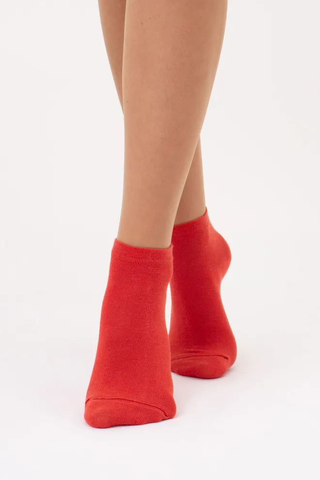 Шкарпетки жіночі короткі 2 пари WS2 CLASSIC Giulia (haze/ceramite), коричневий/помаранчевий