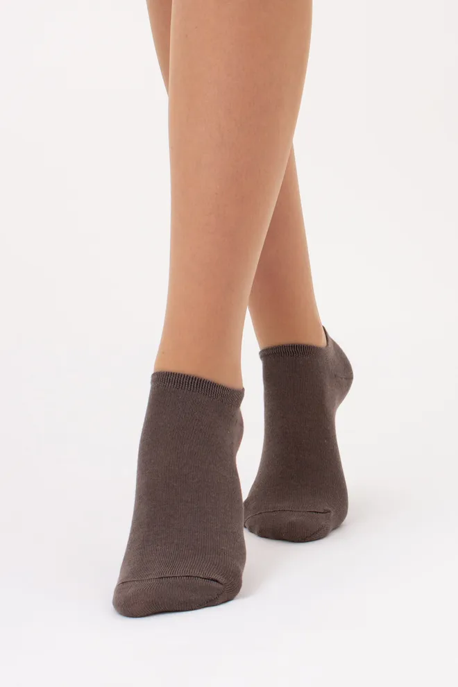 Шкарпетки жіночі короткі Ws1 classic Giulia 2 пари (haze/khaki), коричневий/зелений