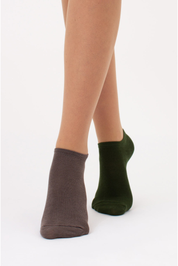 Носки женские короткие Ws1 classic Giulia 2 пары (haze/khaki), коричневый/зеленый Носки женские короткие Ws1 classic Giulia 2 пары (haze/khaki), коричневый/зеленый