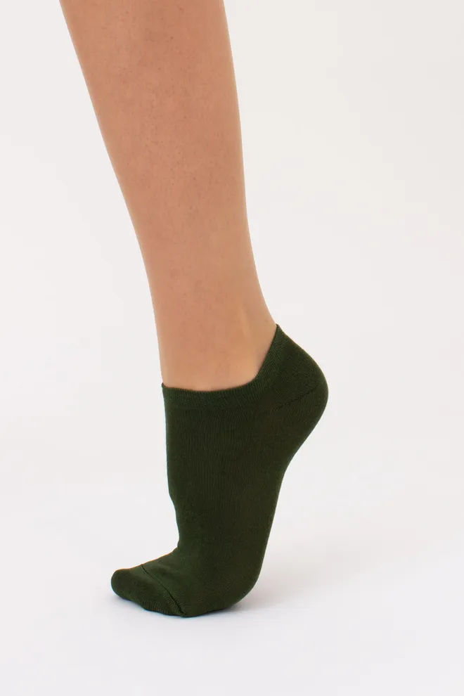 Шкарпетки жіночі короткі Ws1 classic Giulia 2 пари (haze/khaki), коричневий/зелений