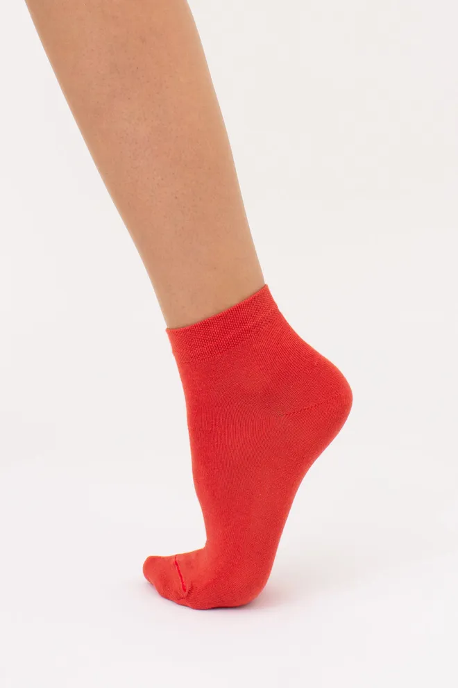 Шкарпетки жіночі короткі 2 пари WS2 CLASSIC Giulia (khaki/ceramite), зелений/помаранчевий