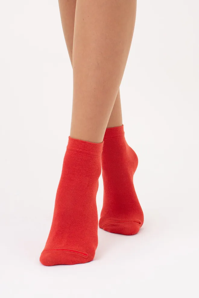 Шкарпетки жіночі короткі 2 пари WS2 CLASSIC Giulia (khaki/ceramite), зелений/помаранчевий