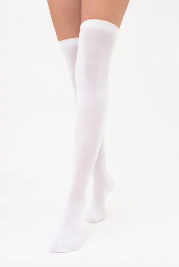 Бавовняні класичні ботфорти WB1 CLASSIC Giulia (white), білий Бавовняні класичні ботфорти WB1 CLASSIC Giulia (white), білий