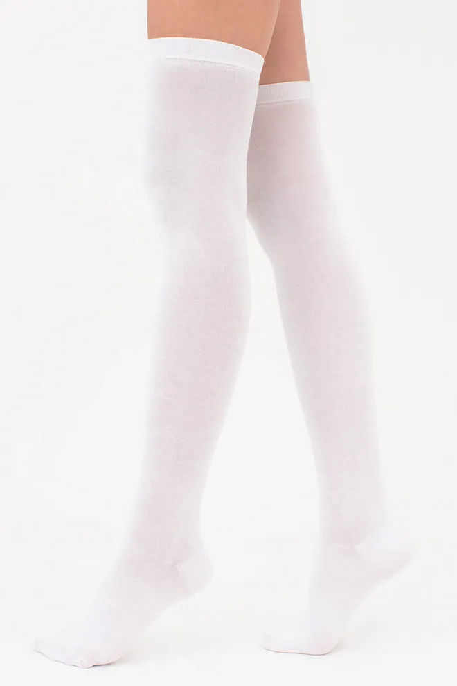 Бавовняні класичні ботфорти WB1 CLASSIC Giulia (white), білий