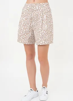 Хлопковые шорты с леопардовым принтом STREET SPOTTED 4219/010 Giulia (beige/milk leopard print), бежевый