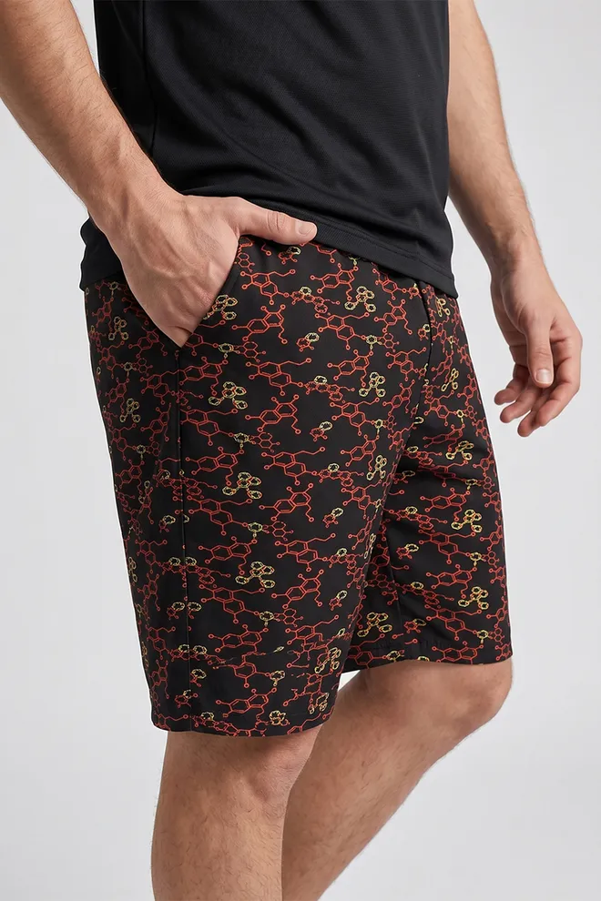 Мужские хлопковые шорты COUNTRY PRINT 9003/010 Giulia (black/molecular print), черный
