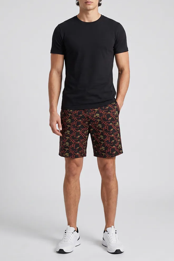 Мужские хлопковые шорты COUNTRY PRINT 9003/010 Giulia (black/molecular print), черный