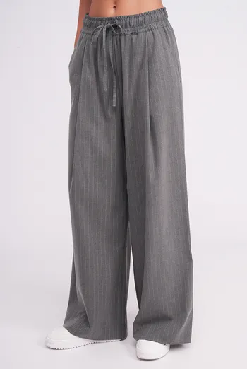 Брюки-палаццо GRACEFUL TAILORING 4331/200 Giulia (dark grey/stripe), серый