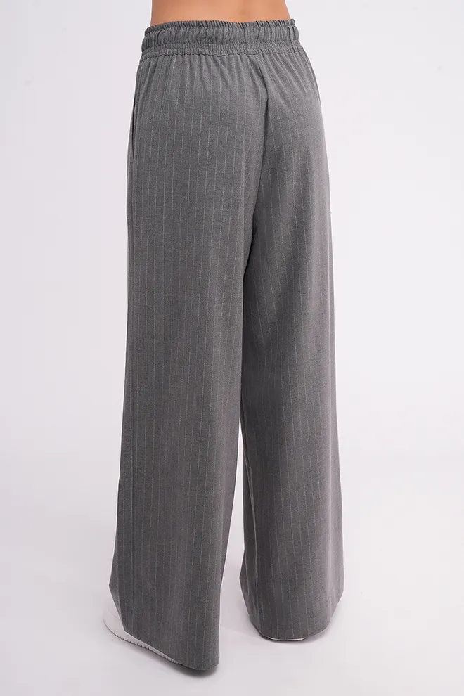 Брюки-палаццо GRACEFUL TAILORING 4331/200 Giulia (dark grey/stripe), серый