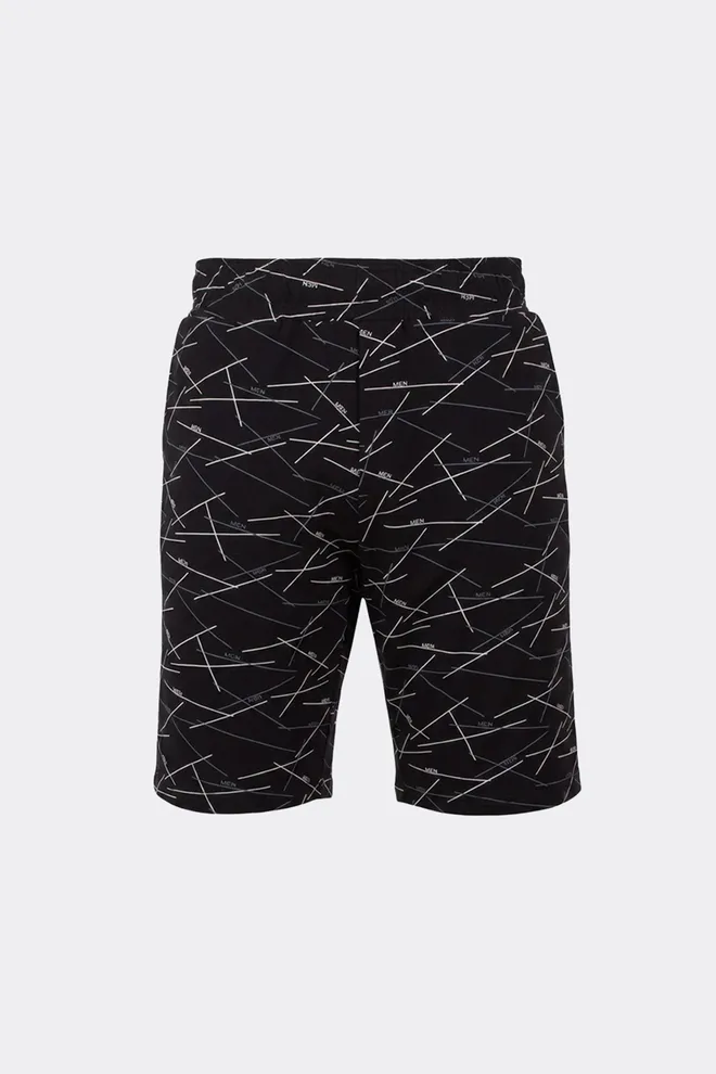 Мужские хлопковые шорты COUNTRY PRINT 9003/010 Giulia (black/line print), черный