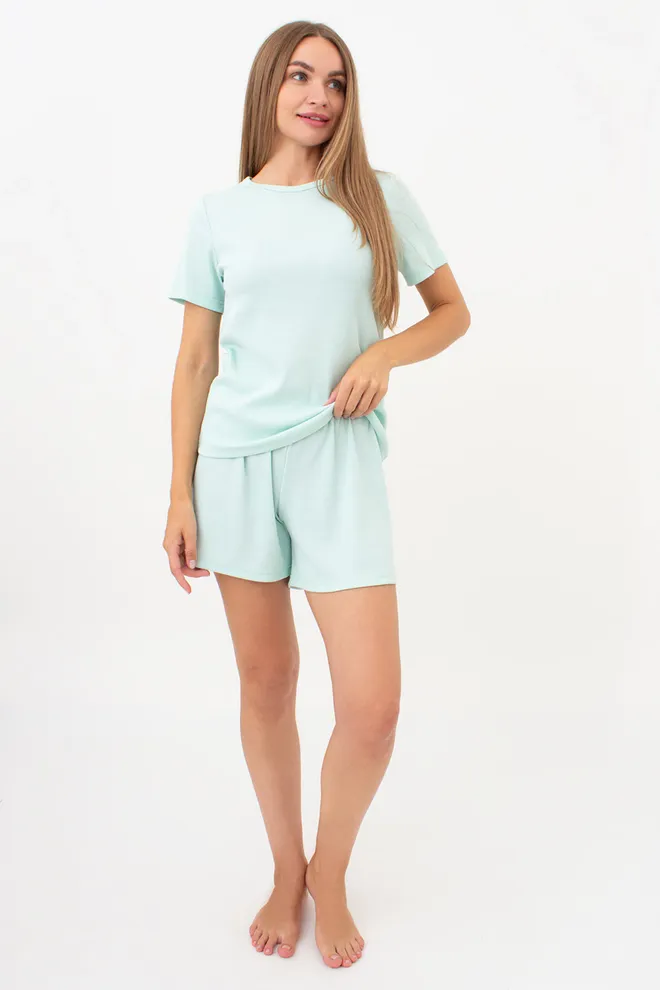 Шорти жіночі в рубчик RIB 4209/010 Giulia (fresh mint), зелений