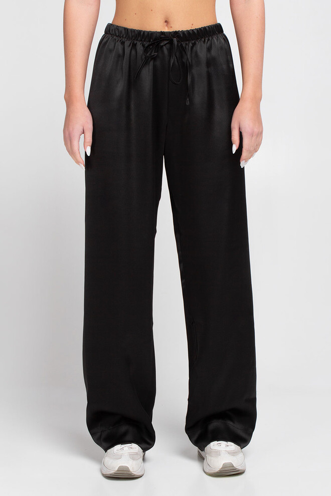Широкие шелковые штаны ROYAL SILK 4332/050 Giulia (black), черный