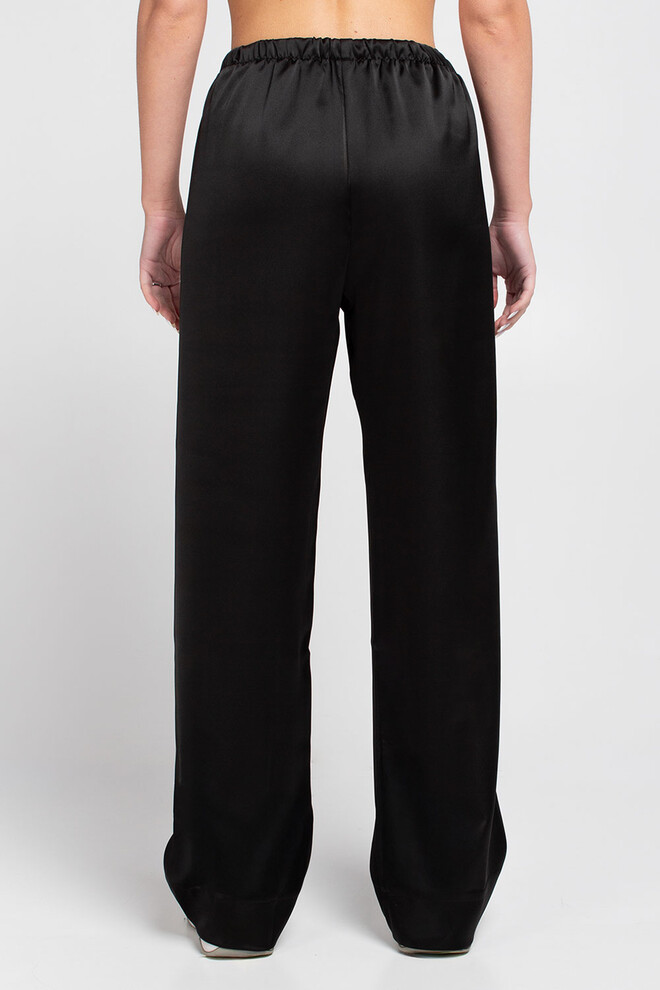 Широкие шелковые штаны ROYAL SILK 4332/050 Giulia (black), черный