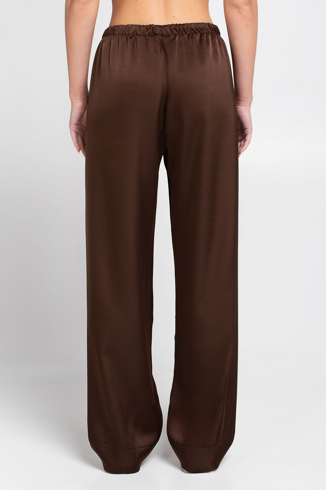 Широкие шелковые штаны ROYAL SILK 4332/050 Giulia (chocolate brown), коричневый