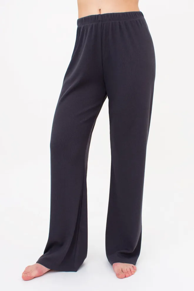 Штани жіночі в рубчик RIB 4307/010 Giulia (graphite), сірий